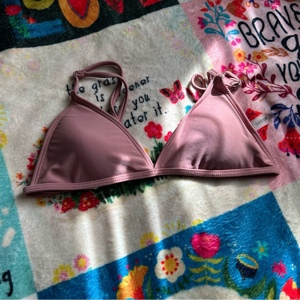 Pink bikini top